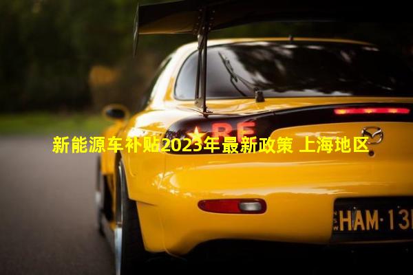 新能源车补贴2023年最新政策 上海地区新能源车 车标是一串英文